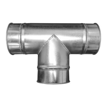 Us Duct US Duct Clamp Together T Branch 8-8-8, 8" Diameter, Galvanized, 18 Gauge RBT0890.G18